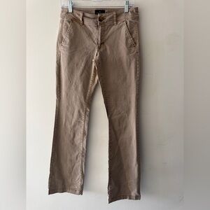 American Eagle Khaki Brown Long Kick Boot Jeans